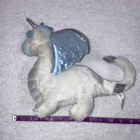 Ganz Webkinz HM396 Ice Dragon White Blue Shimmer Plush 12" No Code VERY CLEAN - Picture 8 of 8
